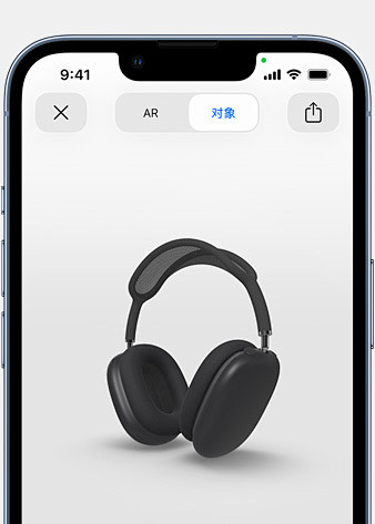 图片展示 iPhone 上增强现实界面中...