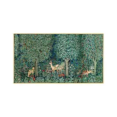田园风格装饰画客厅沙发背景墙风景画绿色森林鹿卧室床头挂画壁画-淘宝网