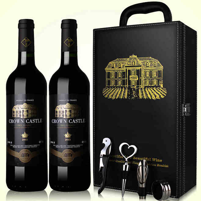 法国原装原瓶进口红酒 皇冠古堡城堡 西拉...