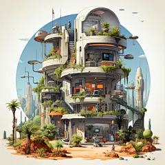 古风建筑3d建筑素材图片现代建筑