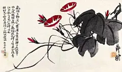 【七夕节 学画写意 牵牛花～ 】牵牛花花语：守望幸福，爱情永固。