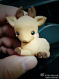 粘土 polymer clay baby deer, fawn. So cute!