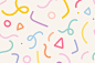 Background seamless pattern vector with cute memphis Free Vector