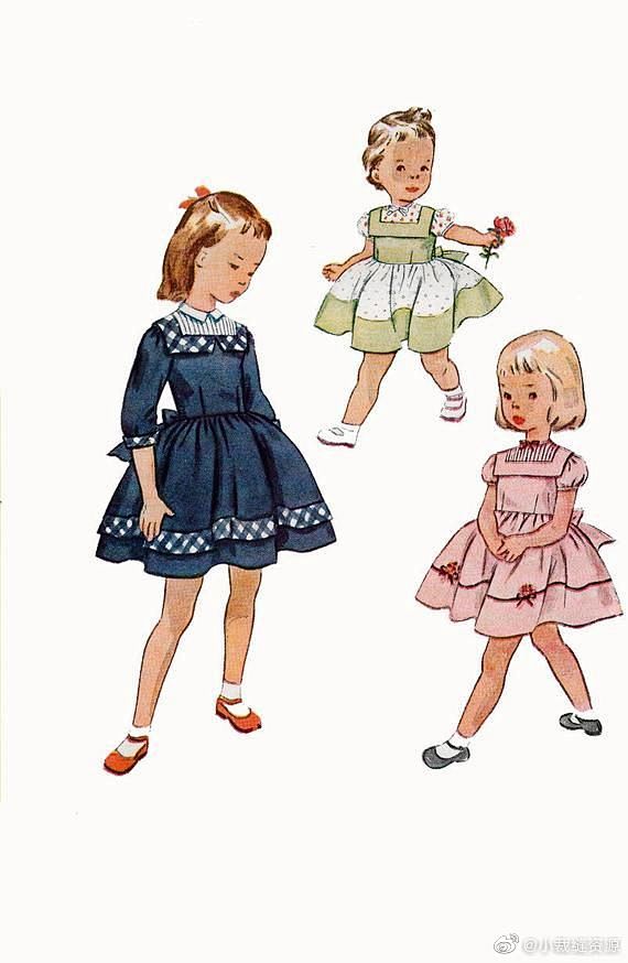 #服装参考# Vintage童装连衣裙款...