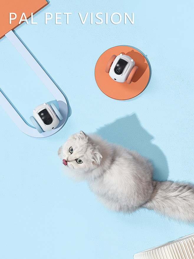 宠物产品宠物用品之猫咪智能陪伴机器人摄影...