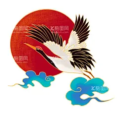 仙鹤  - 源文件下载【酷图网】仙鹤,鹤,手绘仙鹤,国潮仙鹤,古典仙鹤,古风仙鹤,中国风仙鹤,仙鹤插画,仙鹤素材,鹤素材,中国风,国潮,