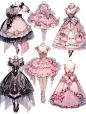 芭蕾舞礼服｜oc服装设计婚纱手帐插画素材17