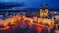 捷克布拉格宽屏城市风光壁纸@北坤人素材