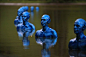 水涨人没：承载环境之殇的蓝色雕塑-中国公共艺术网|中国公共雕塑网雕塑