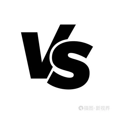 Vs 与字母矢量图标在白色背景上被隔离。对抗或对立设计概念的 vs 与符号-花瓣网