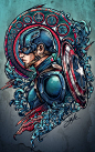 team iron vs team cap project on Behance: 