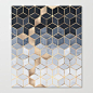 Soft Blue Gradient Cubes Canvas Print by Elisabeth Fredriksson | Society6