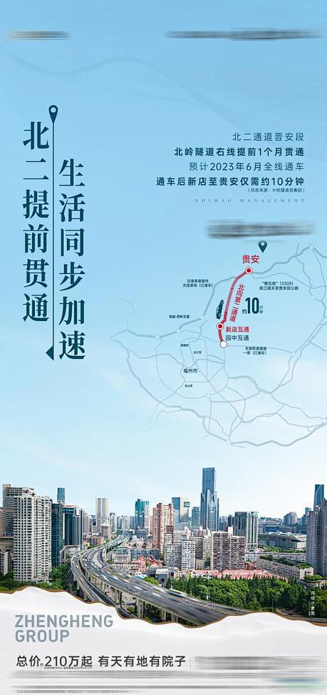 地产通车政策海报-志设网-zs9.com