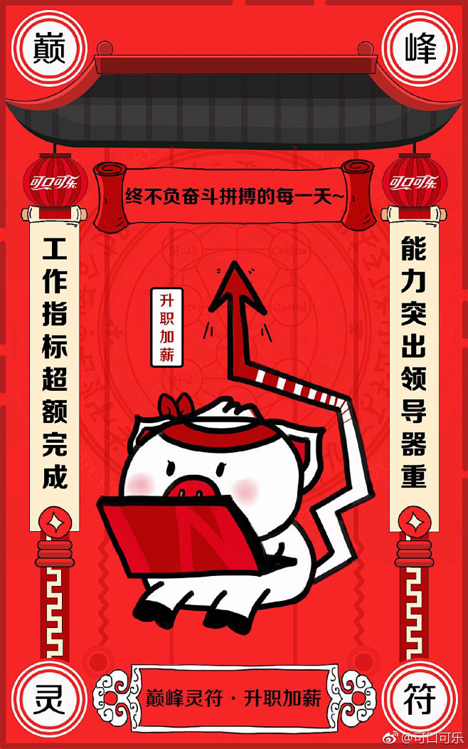 可口可乐新年品牌宣传海报