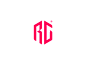 R+G Monogram v2 symbol icon monogram design typography vector logo illustration