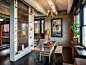 industrial dining room by KuDa Photography
