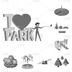 公园,城市,品牌名称,草坪,灰色,树木造型,莫诺湖,布置,休闲,流动