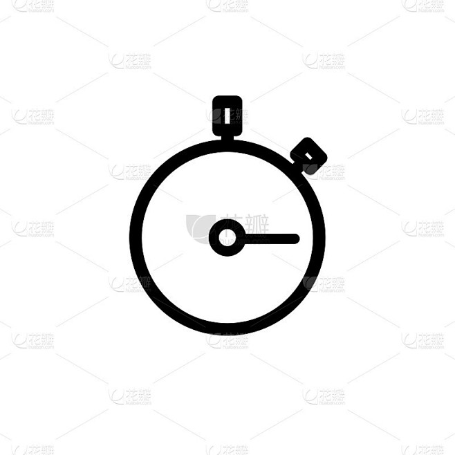 插图矢量图形的秒表图标模板