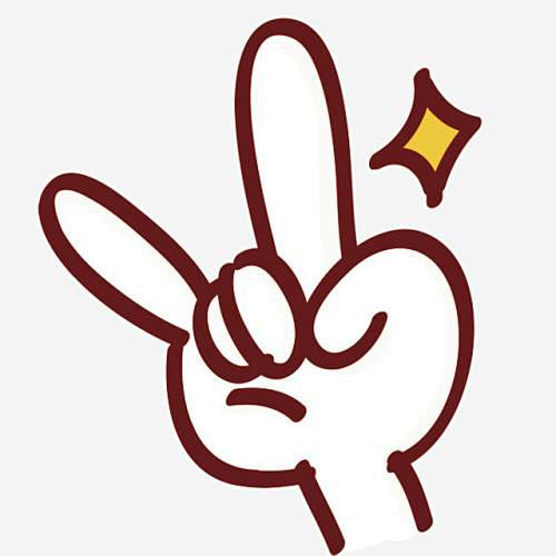反手比耶的手势卡通图片_百度图片搜索