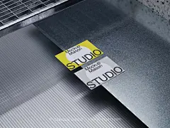 11款金属工业风信封名片单页纸袋文具画册品牌VI应用ps样机素材素材