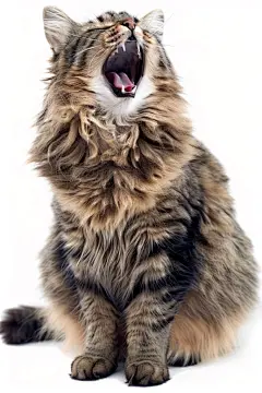 可爱的猫咪缅因猫宠物摄影图片