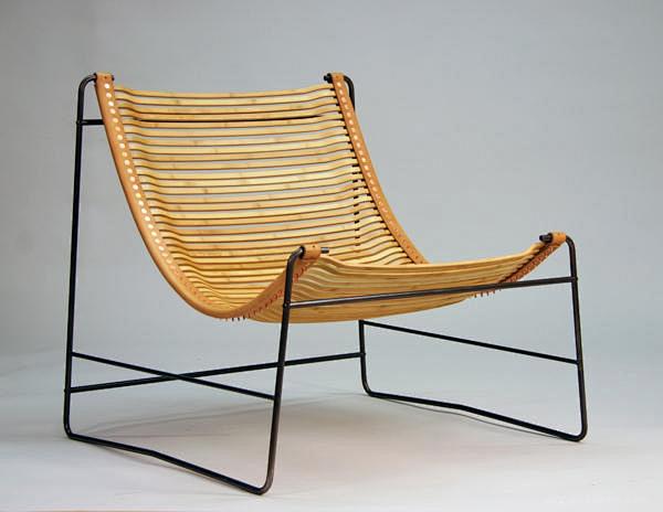 关节竹躺摇椅-灵感来自于传统的形式和材料...