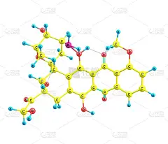表阿霉素分子分离于白色