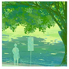 记忆中的夏天从来都是如此安静，美好 | 我的宗介 - 原创作品 - 涂鸦王国插画