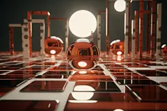 创意C4D科幻科技空间背景图
