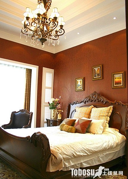 美式三口之家的卧室效果图片—土拨鼠装饰设...