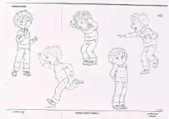 大量手绘动画角色转面图