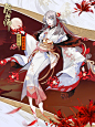 #阴阳师手游#  ☆彼岸花新皮肤情报 ☆
那是个令人一见难忘的女人，她似乎受了很重的伤，血液盘着脚踝滴落，层层浸染了三途川旁白色的曼陀罗华。当死亡之花爬遍视野，竟一时分不清，这赤红的是天，还是花。若没有见过她，我一定不能理解，这象征着妖异、哀伤、分离的不祥之美。
↓↓↓ 
彼岸花皮肤·赤花 ​​​​...展开全文c
