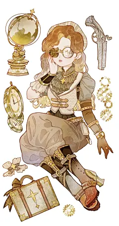 蒸汽幻想_胡桃水獭精__插画师作品_涂鸦王国gracg.com