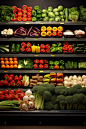 农产品新鲜蔬菜货架摄影图