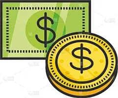 分离着色,帐单,计算机图标,商务,金属,概念,图像,赚钱