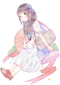 森系 森女 插画 治愈系 小清新 唯美 水彩 美图