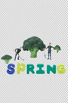 春天创意播种植树节物品png摄影图