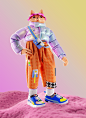 3D 3d modeling animation  Character Character design  clothes colorful Fashion  ILLUSTRATION 