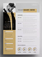 Resume Design Templates AI, EPS - Design in 300 DPI resolution - A4 paper size. Download