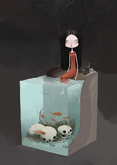 狐x狸采集到Tony Sandoval，墨西哥插画师