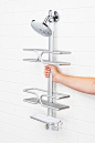 OXO Aluminum Shower Storage : Household brand OXO introduces a new line of bath storage with their first venture utilizing rust-proof anodized aluminum. Engaging with factories to understand costs and capabilities, strategizing market positioning, and con