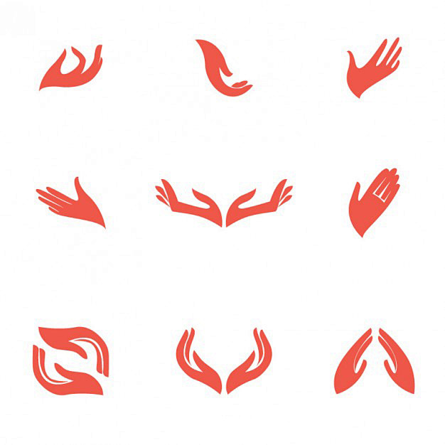 手势logo标志矢量图素材
