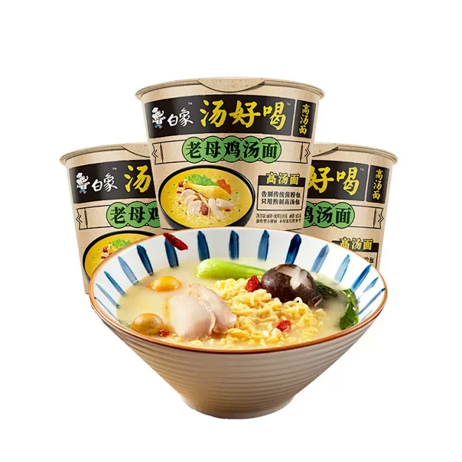 白象方便面汤好喝老母鸡汤面109g*12...