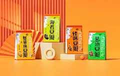五克氮×豫园 | 五香豆零食包装设计平面设计
