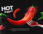 Hot pepper in cinema 4d