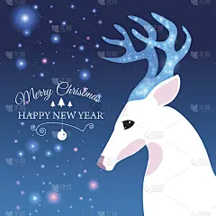 圣诞快乐电子贺卡模板。矢量插图。