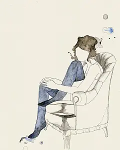 治愈系手绘：梦中女子 - 心灵氧吧 - 壹心理网