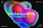 3D background color gradient graphics iridescent neon poster shapes texture