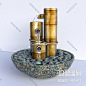 新中式流水小景3D模型