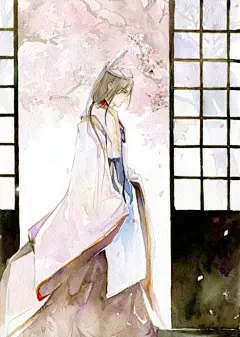 谁家美人留长发